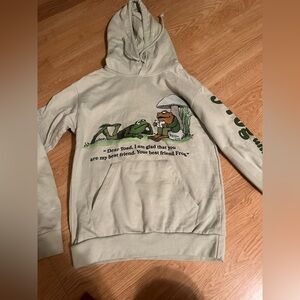 Graphic Hoodie with Frog and Toad Design